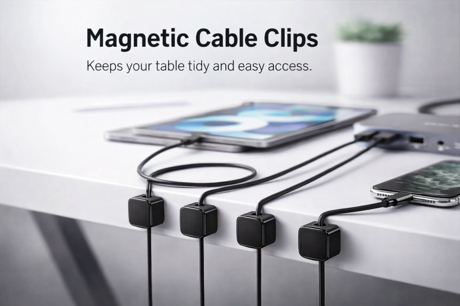 Vivere Home Premium Magnetic Cable Organizer Clips