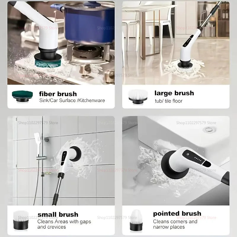 VivereHome 9-in-1 Electric Spin Cleaning Brush