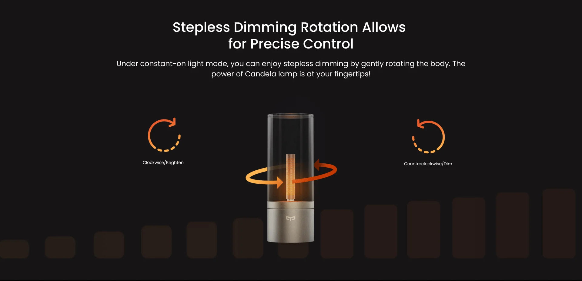 VivereHome™ Luminé Candela Ambient Table Lamp