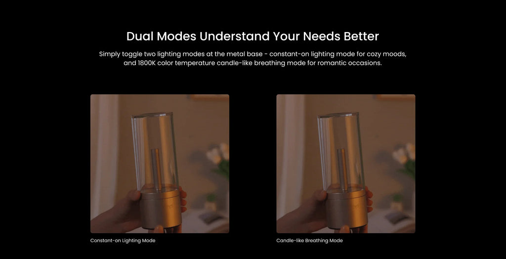 VivereHome™ Luminé Candela Ambient Table Lamp