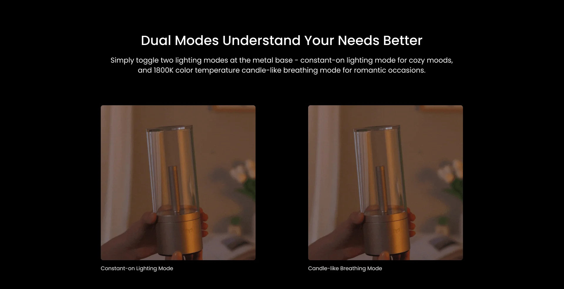 VivereHome™ Luminé Candela Ambient Table Lamp