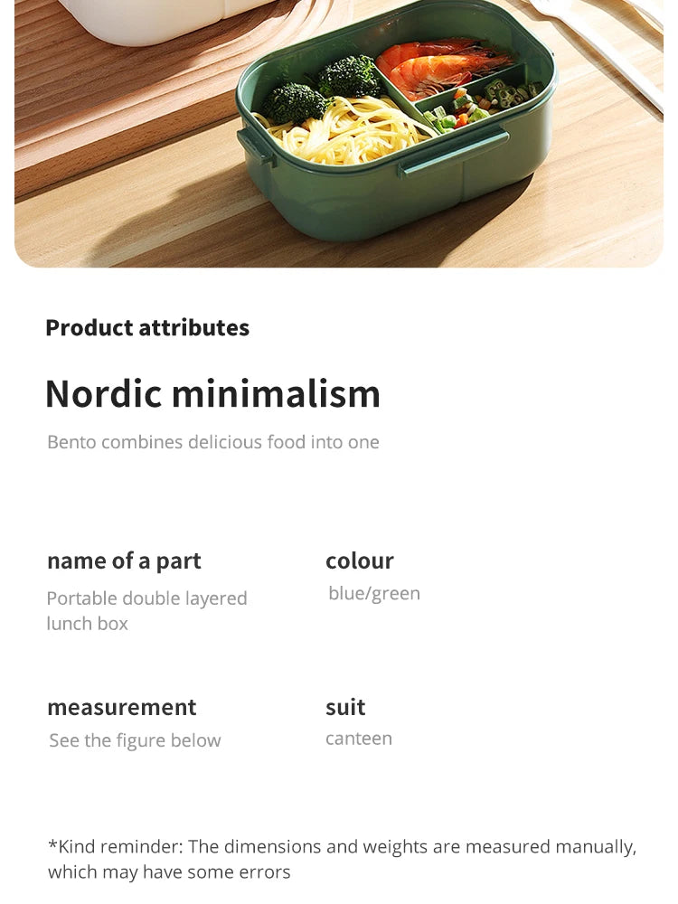 VivereHome Double-Layer Lunch Box