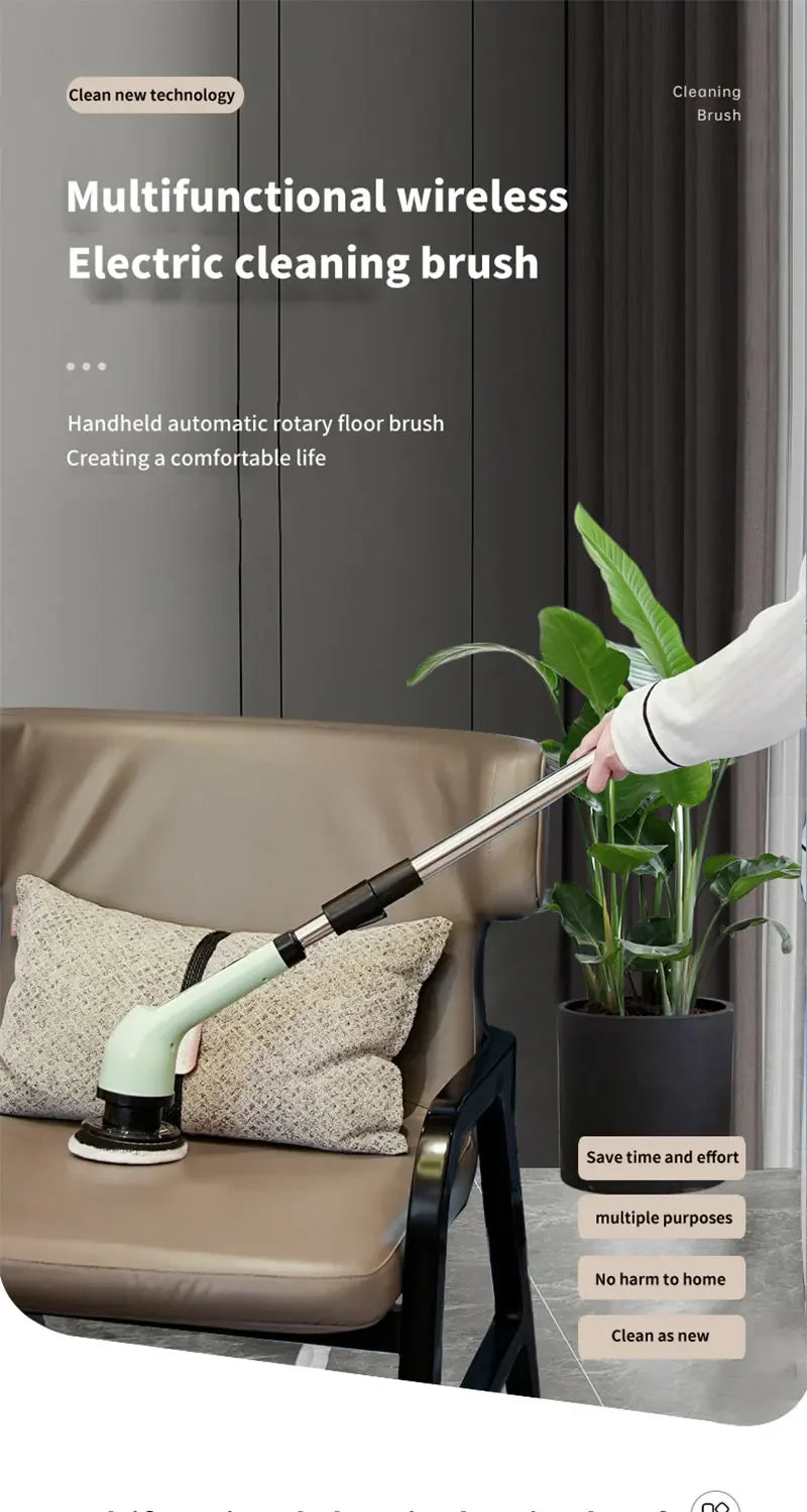 VivereHome 9-in-1 Electric Spin Cleaning Brush