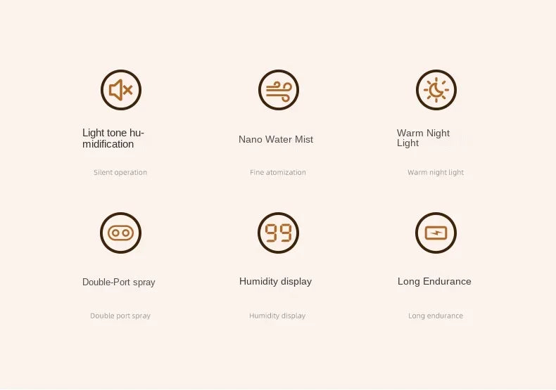 VivereHome™ AuraMist Ultrasonic Humidifier