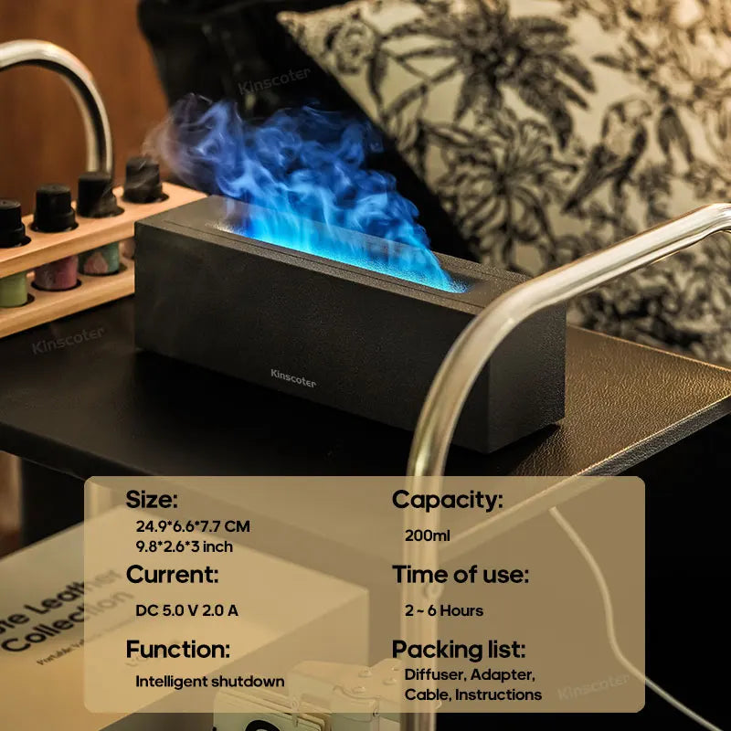 VivereHome Flame Air Humidifier & Aroma Diffuser