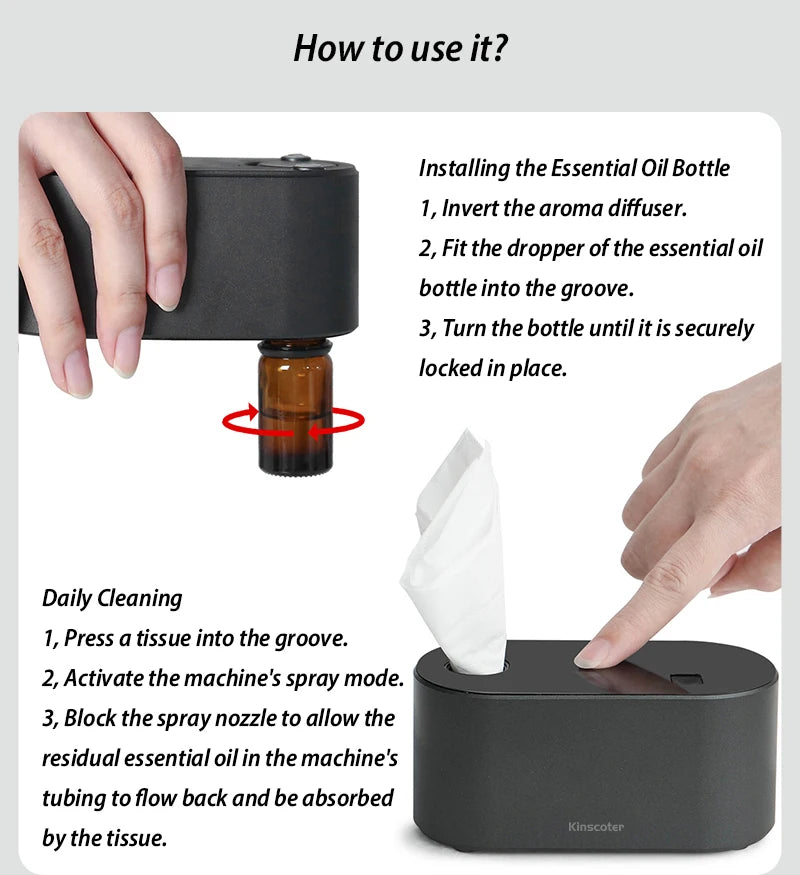 VivereHome™ PureScent Waterless Aroma Diffuser