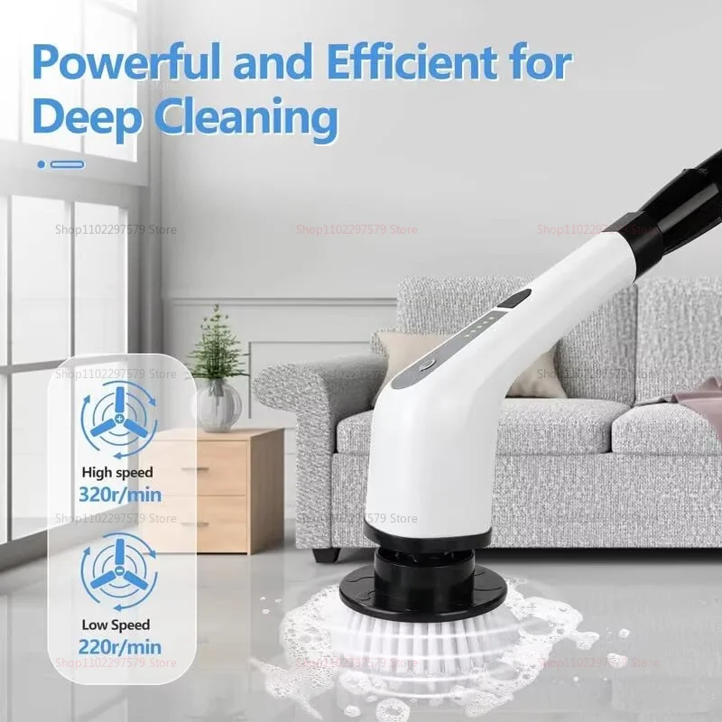 VivereHome 9-in-1 Electric Spin Cleaning Brush