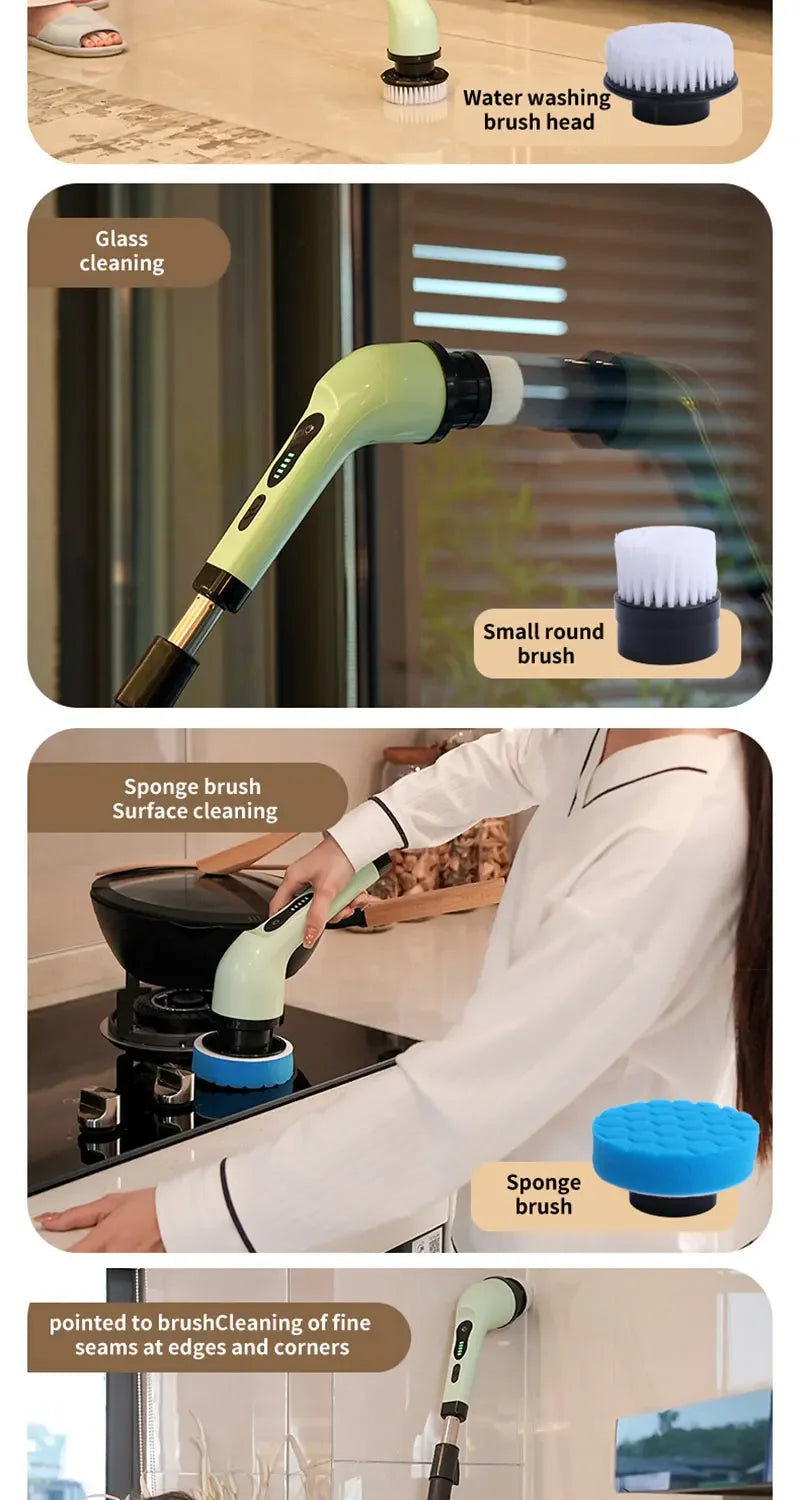 VivereHome 9-in-1 Electric Spin Cleaning Brush