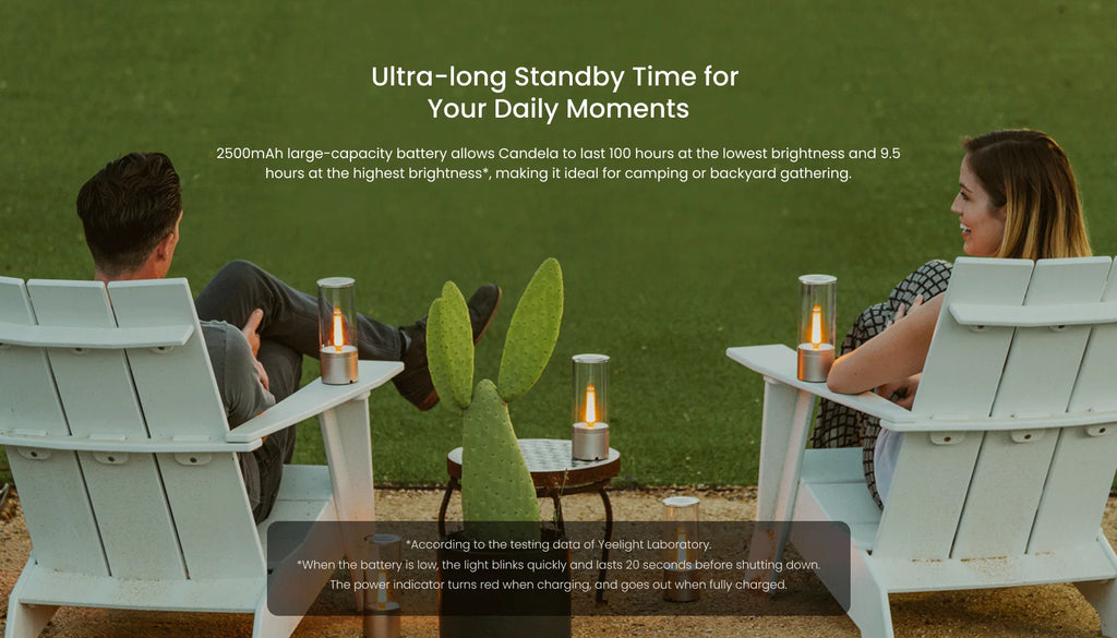 VivereHome™ Luminé Candela Ambient Table Lamp