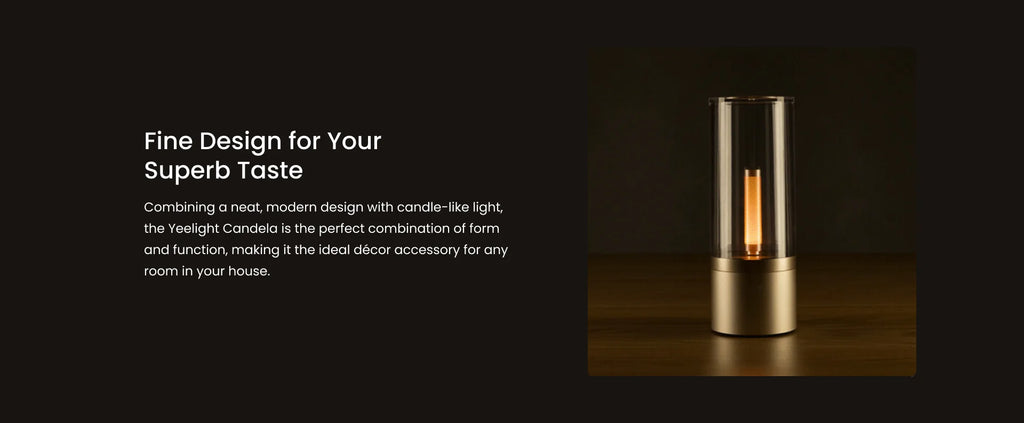 VivereHome™ Luminé Candela Ambient Table Lamp