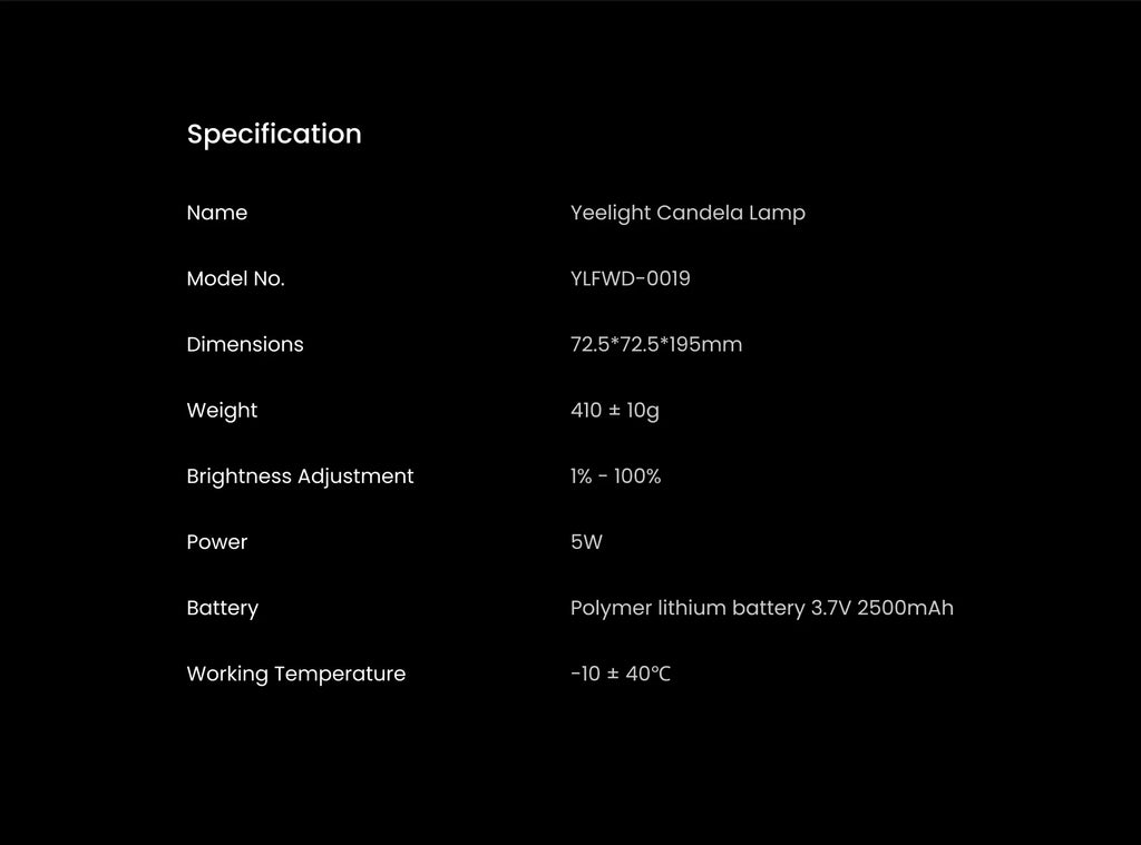 VivereHome™ Luminé Candela Ambient Table Lamp