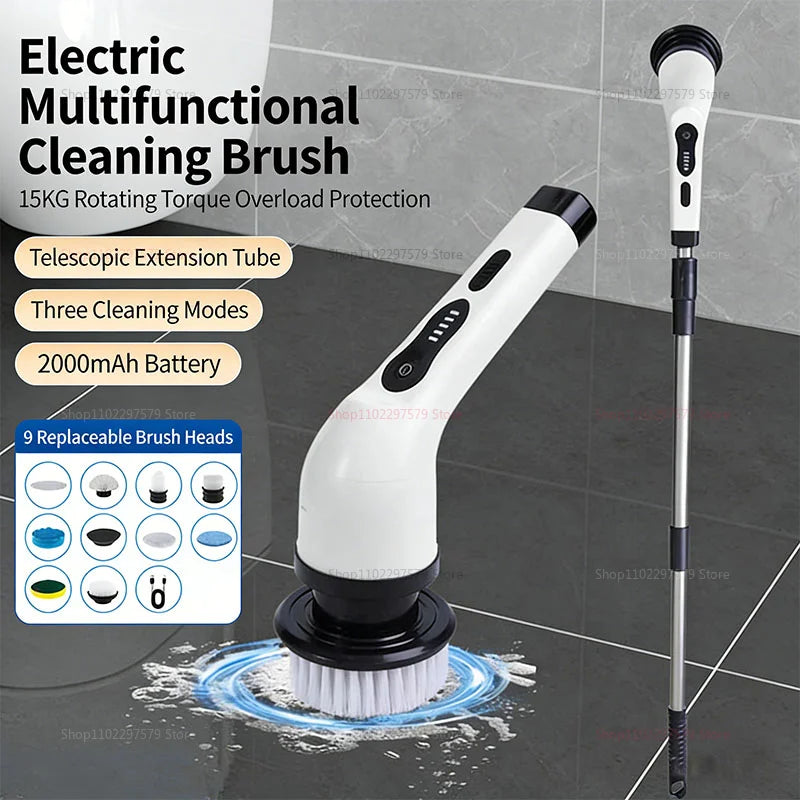 VivereHome 9-in-1 Electric Spin Cleaning Brush