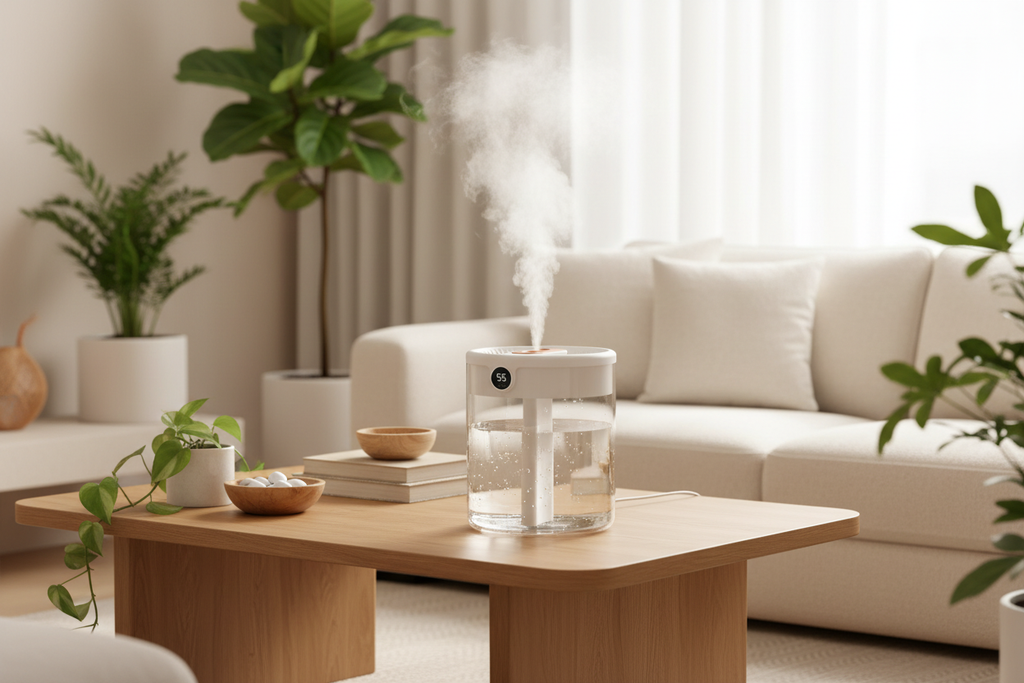 Spa-like living room setting